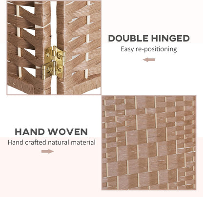 NicBex Room Divider 3 Panel Room Dividers with Wicker Weave Design Partition Room Dividers and Folding Privacy Screens 6 FT Wall Divider for Office, Room Separation,53.25"W x 0.75"D x 70.75"H, Natural