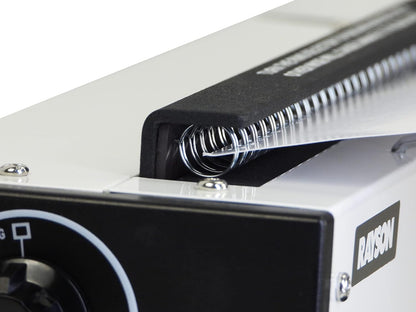 Rayson TD1202R Wire Binding Machine, 3:1 Pitch Round Hole Coil Binder Hole Punch, Compatible with Wire, Spiral, and Click Binding Spines, 32-Hole Punch, Punches 12 Sheets, Binds 120 Sheets