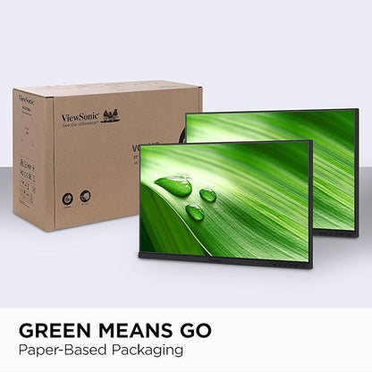 ViewSonic VG2448A-2_H2 24 Inch Dual Pack Head-Only 1080p IPS Monitor with Ultra-Thin Bezels, HDMI, DisplayPort, USB, and VGA for Home and Office,Black