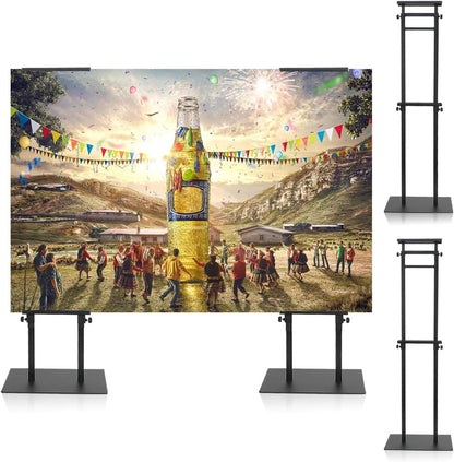 Poster Board Stand for Display, Sign Holder Stand with Heavy Duty Pedestal Poster Stand, Adjustable Banner Stand, Height Up to 80 inch, Double-Sided Foam Board Stand for Business Advertising (2 Pack)