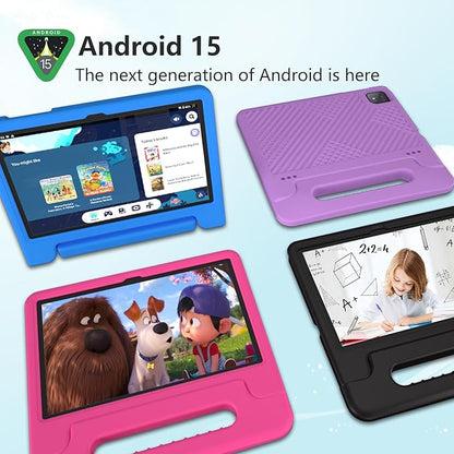 Kids Tablet, 11 inch Android 15 Tablet for Kids, 20GB RAM 128GB ROM Octa-Core 8000mAh Battery Childs Tablets with Shockproof Case, Bluetooth, WiFi, Parental Control, Dual Camera, GPS