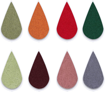 Petal Ink Pads for Rubber Stamps Waterdrop Shaped Stamp Pads with 8 Assorted Colors (Set 1004)