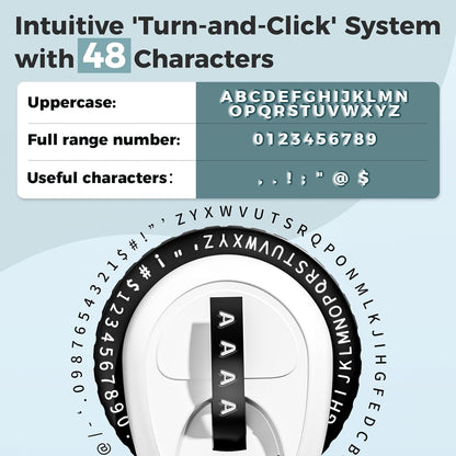 Embossing Label Maker Machine with Tapes, Vintage Retro Embossed Label Maker Punch, Old School Manual Embosser Labeler with 5 Rolls 3D 3/8" Emboss Black Tapes for Home DIY Kids School Items