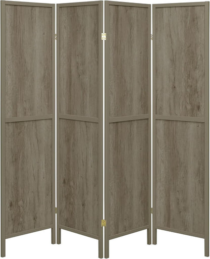 NicBex Room Divider 4 Panel Room Dividers with Sleek Legs Partition Room Dividers and Folding Privacy Screens Wall Divider for Home, Office, Room Separation,69.5" W x 0.75" D x 70.25" H, Light Grey