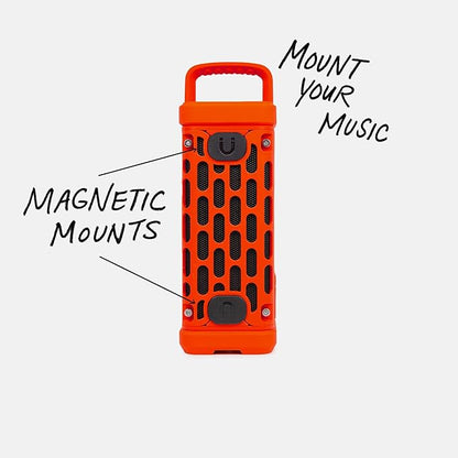 Turtlebox Ranger: Loud! Outdoor Portable Bluetooth 5.4 Speaker | Rugged, Waterproof, Ultra-Portable | Plays to 105db, Deep Bass, Shockproof, Unlimited Pairing for Full Stereo Experience, Orange