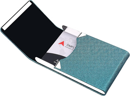 Professional Business Card Holder, Pocket Business Card Case for Women & Men, PU Leather Multi Card Case, Credit Card Wallet, Name Card Holder with Magnetic Closure