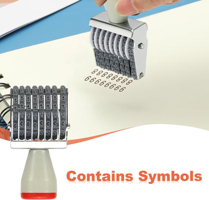 PATIKIL 8 Digit Number Roller Stamp, Adjustable Rubber Stamp Changeable Numerical Symbol Office Date for Business Creative Price Tag