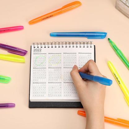 BESARME 60 Pack Highlighters Bulk Highlighter Assorted Colors 6 Colors Fluorescent Highlighters Markers for Home School Office