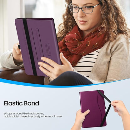 Fintie Case for Samsung Galaxy Tab A9 Plus/A9+ 5G 11 Inch 2023 Model (SM-X210/X216/X218), Multi-Angle Viewing Smart Stand Back Cover with Pocket Auto Wake/Sleep, Purple