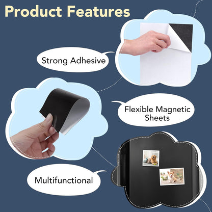 DIYMAG 30Pack Magnetic Adhesive Sheets, Magnetics with Adhesives Backing, 8x10 Inch Flexible Magnet Sheet for Crafts Photos and Die Storage Easy to Cut