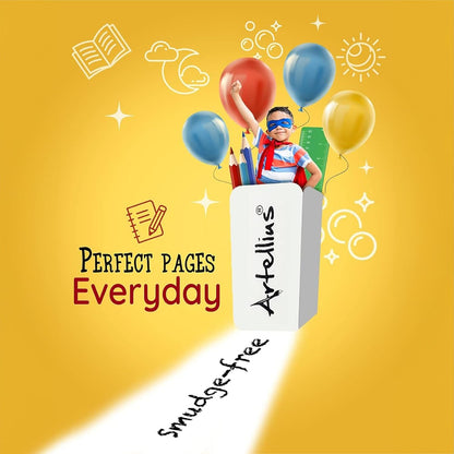 Artellius White Erasers - Large Size Latex & Smudge Free - Bulk School Supplies for Classrooms, Drawing, Teachers, Homeschool, Office, Art Class - Pack of 100 - Teacher Supplies