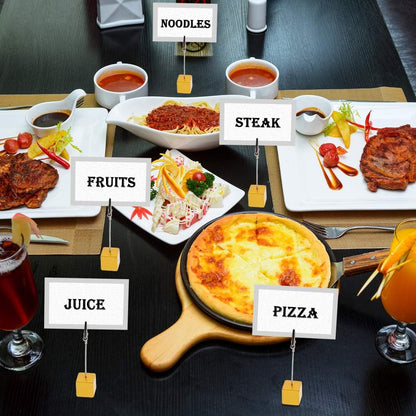 10pcs Table Number Holder Name Place Card Holder Memo Clip Holder Stand Note Holder Pictures Card Paper Menu Clip (Gold)