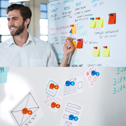 90 PCS Colorful Strong Magnetic Push Pin Magnets, Office/Classroom Magnets,8 Assorted Color, Perfect to use as Kitchen Home and School, Map Magnets,Whiteboard Magnets