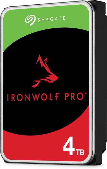 Seagate IronWolf Pro, 4 TB, Enterprise NAS Internal HDD –CMR 3.5 Inch, SATA 6 Gb/s, 7,200 RPM, 256 MB Cache for RAID Network Attached Storage (ST4000NT001)