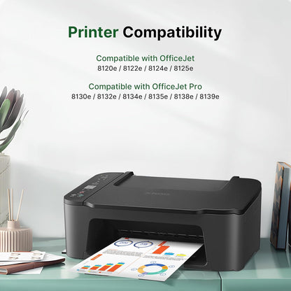 923 Ink Cartridges Combo Pack Without Chip High Yield Compatible for HP 923 Ink Cartridges 923XL Work for OfficeJet Pro 8130e 8135e 8139e 8138e 8120e 8122e 8124e (4 Pack, Black Cyan Magenta Yellow)