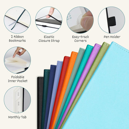 BEZEND Planner 2025-2026 Weekly and Monthly, 8.5" x 11" Academic Calendar (Jul 25-Dec 26) Vertical Daily Appointment with Hourly Timeslot & Monthly Tab, PU Leather Hardcover - Mint Green