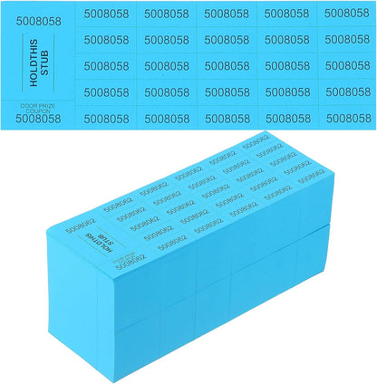 Kosiz 504 Sheets 25 Bid Raffle Ticket with Different Numbers Per Sheet Chinese Auction Tickets for Events Church Basket Auction Silent (Blue)