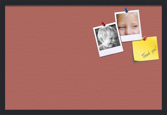 PinPix 30x20 Inch Cork Bulletin Board. This Decorative Framed Pin Board Comes with Crimson Pastel Design and a Satin Black Frame. Ideal for Home Office Decor or Message Board (PinPix-1807)