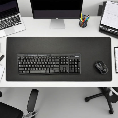 Dacasso Black Leatherette 30" x 12.5" Keyboard/Mouse Desk Mat
