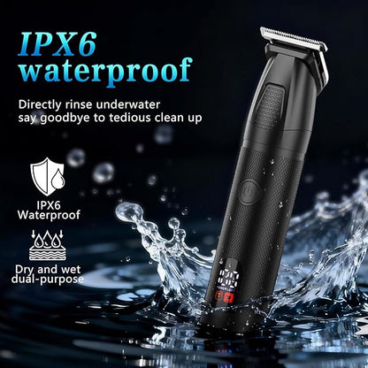 Beard Trimmer for Men Professional with Hair Clippers, 6-in-1 Cordless Hair Trimmer Set, IPX6 Waterproof Mens Grooming Kits Electric Razor for Face,Mustache,Body,Ear,Nose,Gifts