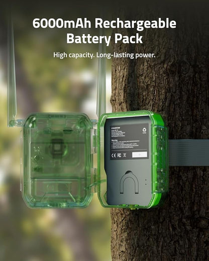 REOLINK 4K 3G/4G LTE 360° Cellular Trail Camera Outdoor 2-Hunting-Cam Bundle - Go Ranger PT Kit+Talon Pro Solar Kit, No-Glow IR, SIM Card Included, Smart Animal Detection, Waterproof for Wildlife