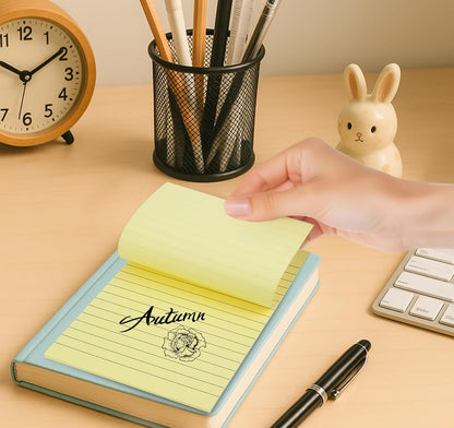 6 Pack 8x6 Inch Lined Sticky Notes, 300 Sheets Large Yellow Sticky Notes with Lines Super Sticking Power Memo Pads, Self-Stick Note Pads for School Office Home