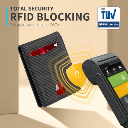 RUNBOX Wallet for Men Slim Rfid Leather 2 ID Window With Gift Box