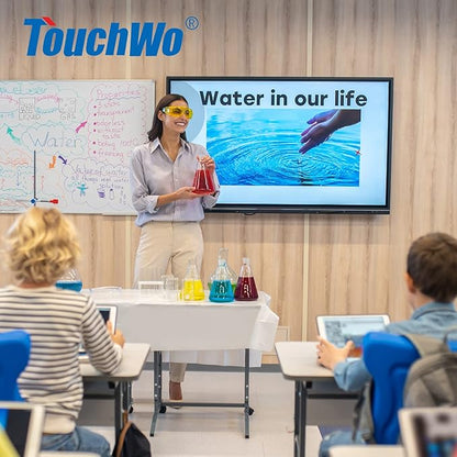 65 inch Interactive Touchscreen Monitor, Smart Board with 4K Display, Win-10 Electronic Whiteboard Touch Screen PC for Office and Classroom, Core i5 RAM 4G & ROM 128G