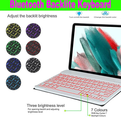 Keyboard Case for Samsung Galaxy Tab A11 Plus/ A9 Plus 11 inch (SM-X210/X216/X218) 2023, Backlite A9+ Keyboard Case with S Pen Holder(Purple)