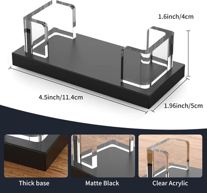 Acrylic Business Card Holder for Desk,Business Card Stand,Clear Business Card Display,Desk Business Card Holders,Business Card Display Stand,Acrylic Business Card Holder Display,Black 2 Pcs