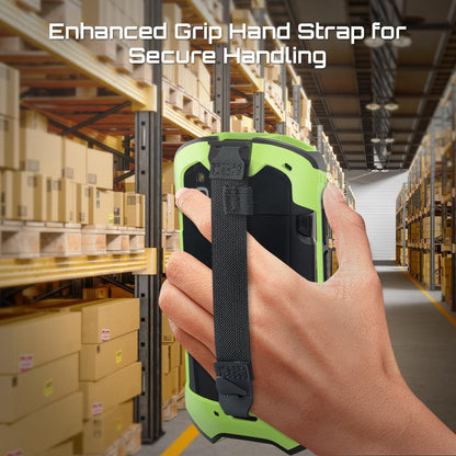 TC51 TC52 TC56 TC57 TC510K Case with Hand Strap - Protective & Ergonomic for Zebra Handheld Barcode Scanners SG-TC5X-EXO1-01 SG-TC5X-EXONHS-01 (Green)