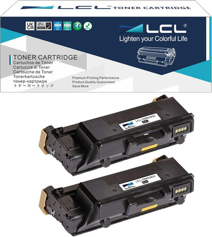 LCL Compatible Toner Cartridge Replacement for Xerox WorkCentre 3335 3345 Phaser 3330 8500 Pages 106R03620 106R03622 WorkCentre 3335 3345 3345VDNi 3330DNi 3335DNi 3345DNi (2-Pack Black)