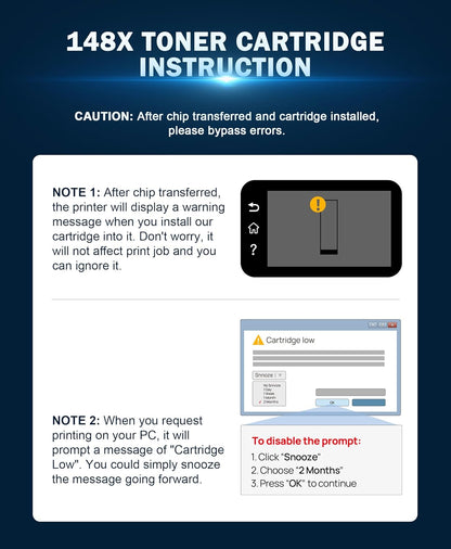 148X Toner Cartridge Replacement for HP 148A Toner Cartridge, W1480X Toner Compatible for HP Laserjet Pro 4001dwe 4001dn 4001dne 4001n 4001ne MFP 4101fdw 4101fdwe 4101fdn 4101fdne (1 Black No Chip)