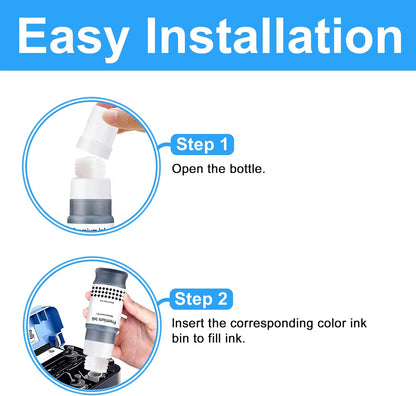 LCL GI-25 Refill Bottle Ink Replacement for Canon 25 GI-25 GI25 Ink Works for Canon PIXMA MegaTank GX2020 GX1020 Printer (Black 70ml, CMY 70ml, 4-Pack)