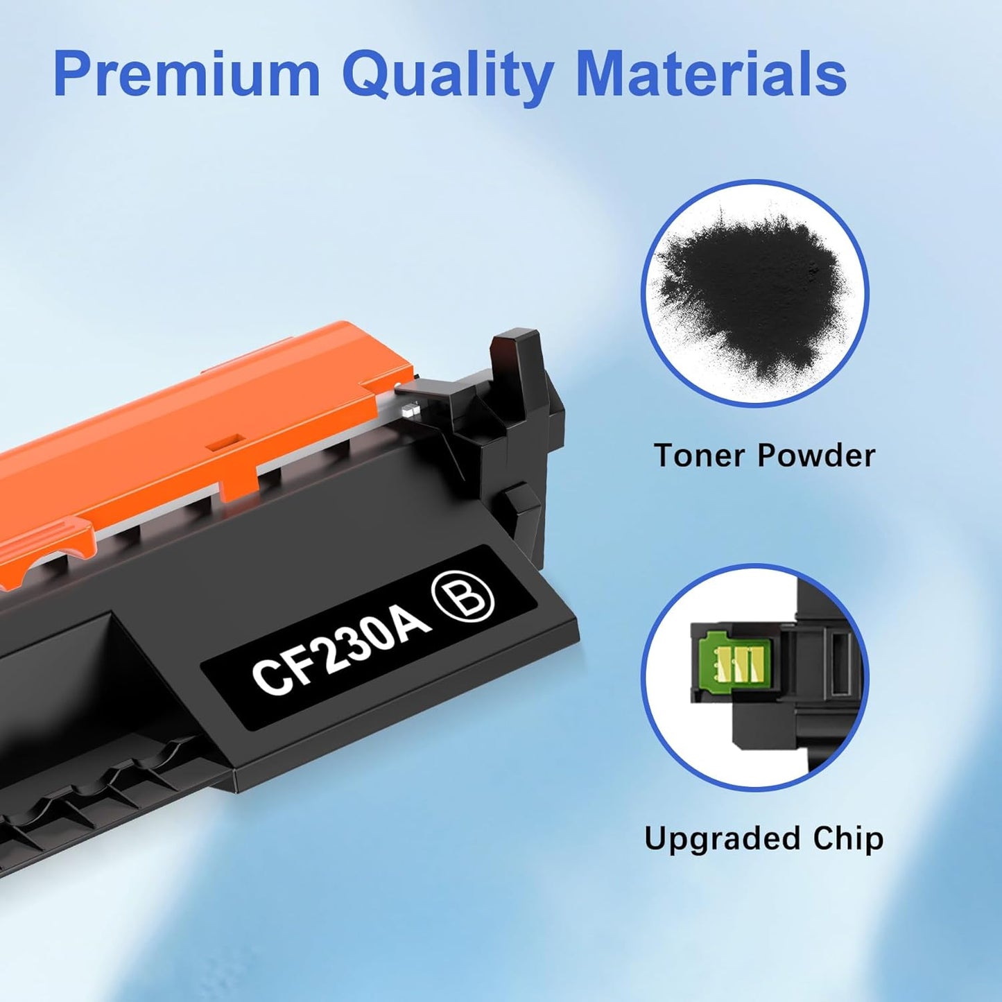 Toner Kingdom 30A CF230A Toner Cartridge Replacement for HP 30A Black Toner Cartridge 30X CF230X for HP Laserjet Pro MFP M227fdw M203dw M227fdn M227sdn M227 M203dn M203d M203 Printer (2 Black)