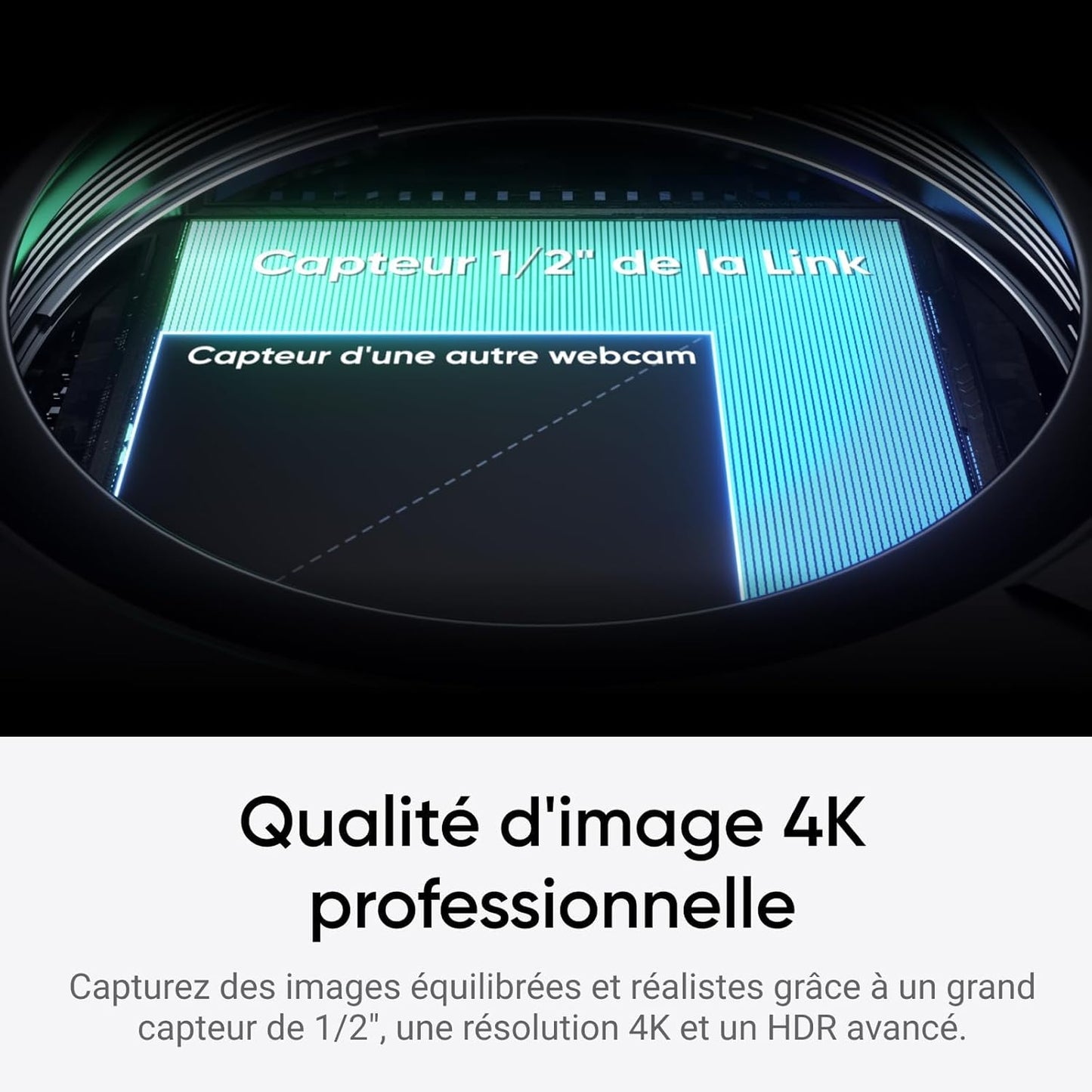 Insta360 Link 2C - 4K Webcam for PC/Mac, 1/2" Sensor, Auto Framing, HDR, AI Noise-Canceling Mic, Gesture Control for Streaming, Video Calls, Gaming, Works with Zoom, Teams, Twitch & More