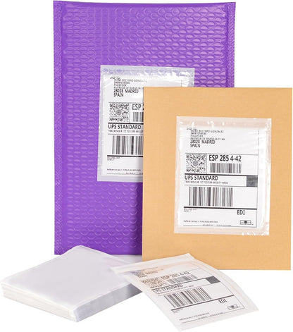 100 PCS 4.5"x 5.5" Clear Self-Adhesive Packing List Envelopes - Shipping/Mailing Pouch Enclosed Bags for Packing Slips Invoice Label