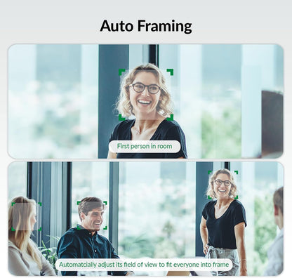 WYRESTORM 4K Conference Room Camera with AI Auto Framing, Presenter & Speaker Tracking, 120° Wide-Angle Webcam, 5X Digital Zoom, 4-Mic Array & 2 Speakers, Work with Meet, Teams, Zoom