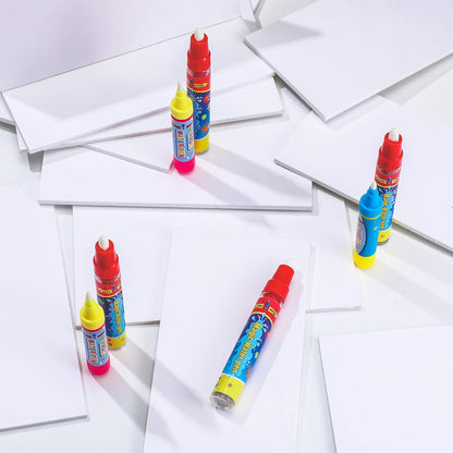 Outus 12 Pcs Water Drawing Doodle Pens, Replacement Water Markers Pens for Book Toddlers Kids Doodle Mat