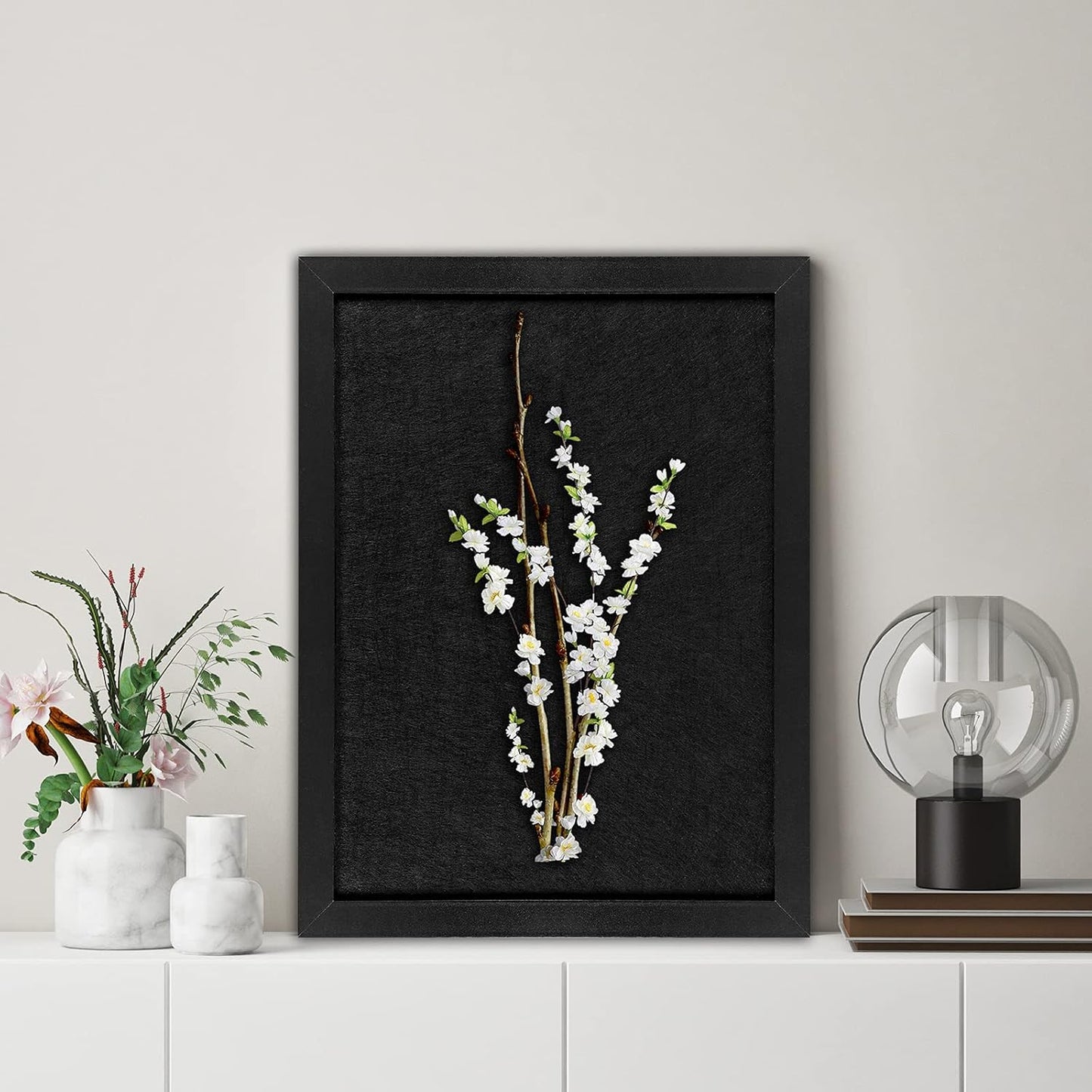 TORASO Cork Board Bulletin Board, Cork Boards for Walls with Pins, Eye Bolts, gaskets, Screws, Pin Board for Office, School and Home (All Black, 11“x14.5” - 4p)