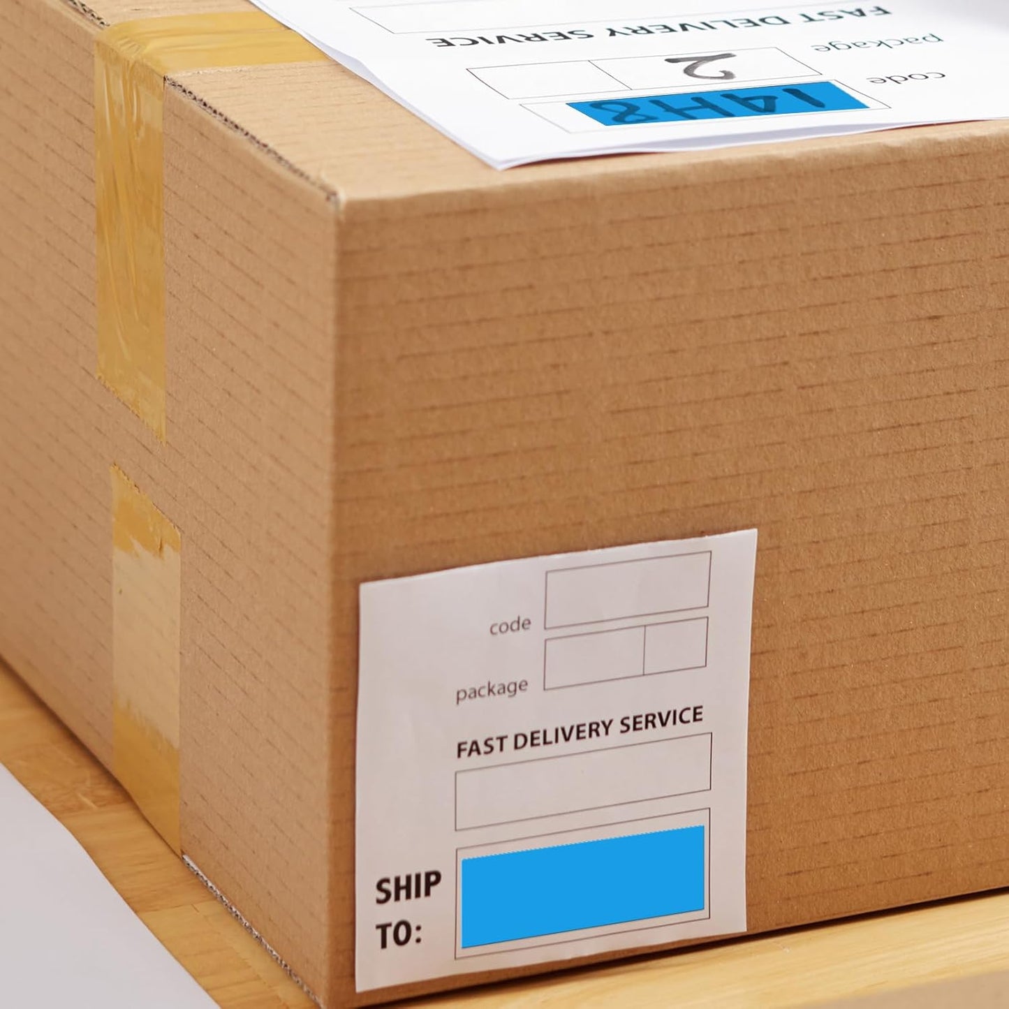 Blue Rectangle Stickers 3 x 1 Inch Color Coding Labels Vinyl Roll Self-Adhesive Waterproof Removable 500 PCS