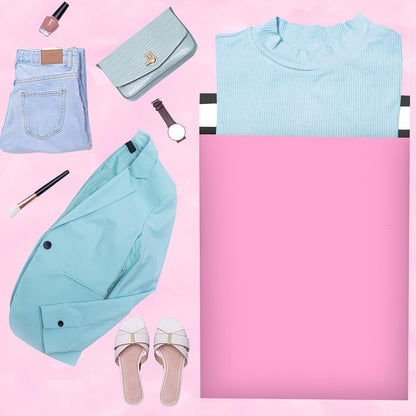 Large Poly Mailers 19x24 Inch 100 Pack, Shipping Bags for Clothing with Self-Sealing Tear-Resistant, Waterproof Poly Bags, Mailing Envelopes for Small Business (Pink)