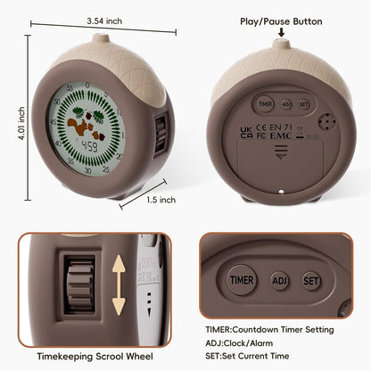 Digital Visual Timer for Kids with Protective Case, Hazelnut Theme 299 Minute Cute Squirrel Timer for Classroom Office Kitchen, Time Management Tools for ADHD Children