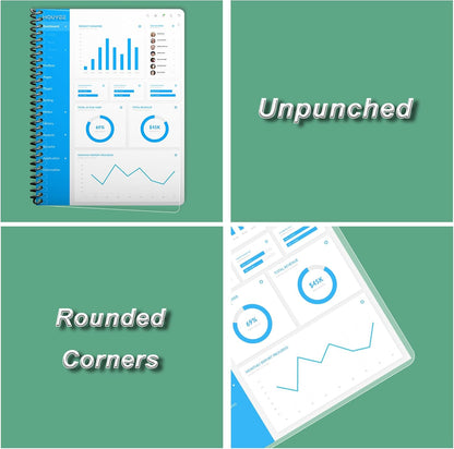 HOUYEE 100 Pack Clear Binding Presentation Covers, PVC Clear Covers for Binding,10 Mil, 8-3/4 x 11-1/4 Inches, for School Projects, Business Presentations, Personal Supplies, Oversize