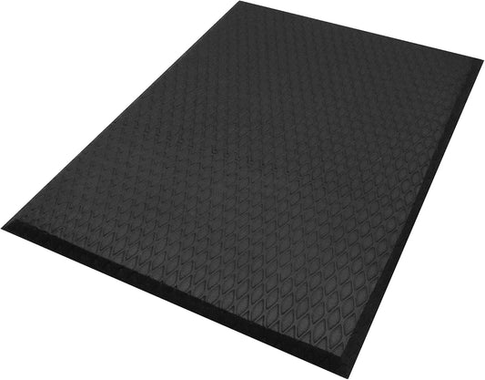 Hudson Exchange (2'x4') MaxCush Anti-Fatigue Comfort Industrial Ergonomic Mat Black