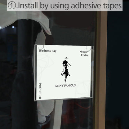 NIUBEE 10-Packs 8.5x11 Sign Holder Horizontal for Wall Door, Clear Acrylic Picture Frame for Paper with Free 3M Tape and Mounting Screws