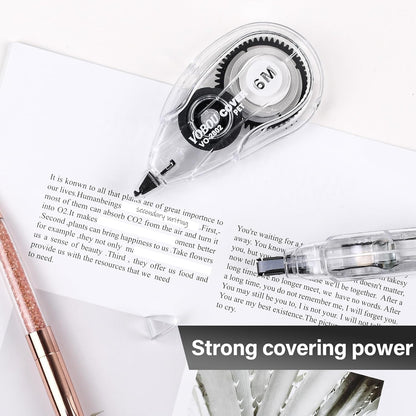 Correction Tape Dispenser, Easy To Use Applicator for Instant Corrections, For school, Office (White, 12pack, 6M/256, Tape Width 0.2in)