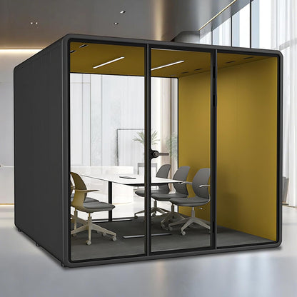 Office Sound Booth with Audio Privacy - Portable Soundproof Pod with Human Body Sensor,Soundproof Room with Light,Ventilation,Socket for Meetings,Report Presentations