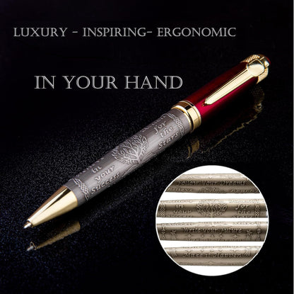 S&R Somit Fancy Pen For Men and Women With Gift Box - Valuable Luxury Pen for Business and Office, Executive Gift for Family & Friends - Special Engraving & Led Decorative Box (RED GOLD)