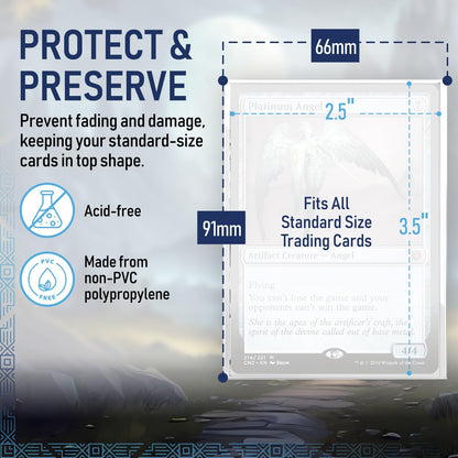 Premium Rival Clear Gloss Deck Protectors | MTG Card Sleeves Clear, Magic Cards Sleeve, Bulk Sports/TCG Card Sleeves, MTG Game Sleeve, Ultra Extra Thick Magic Protector, Commander Shield.